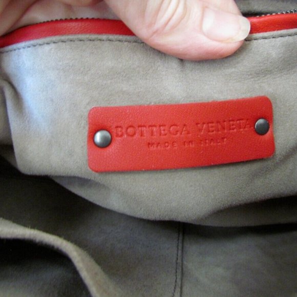 BOTTEGA VENETA Pillow Red Woven Leather Fringe Crossbody Bag/Handbag. Small. - Picture 9 of 16